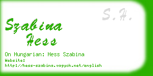 szabina hess business card